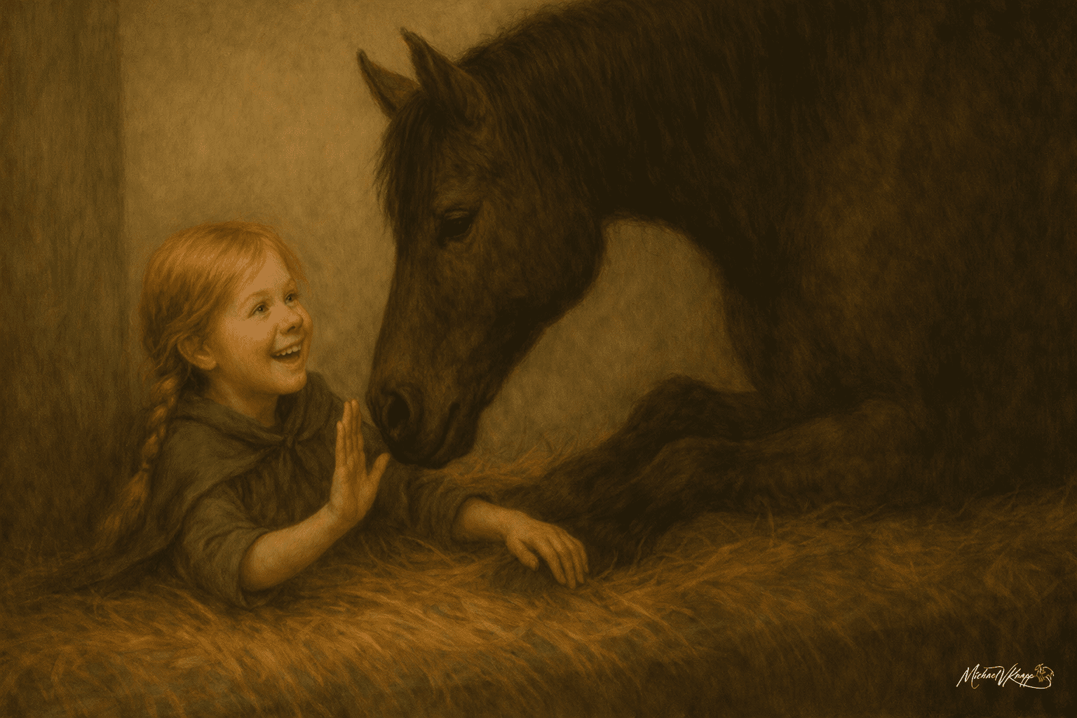 Dinali and the Horse | The Patchwork Storyteller | Bright Fantasy by Michael V Knapp